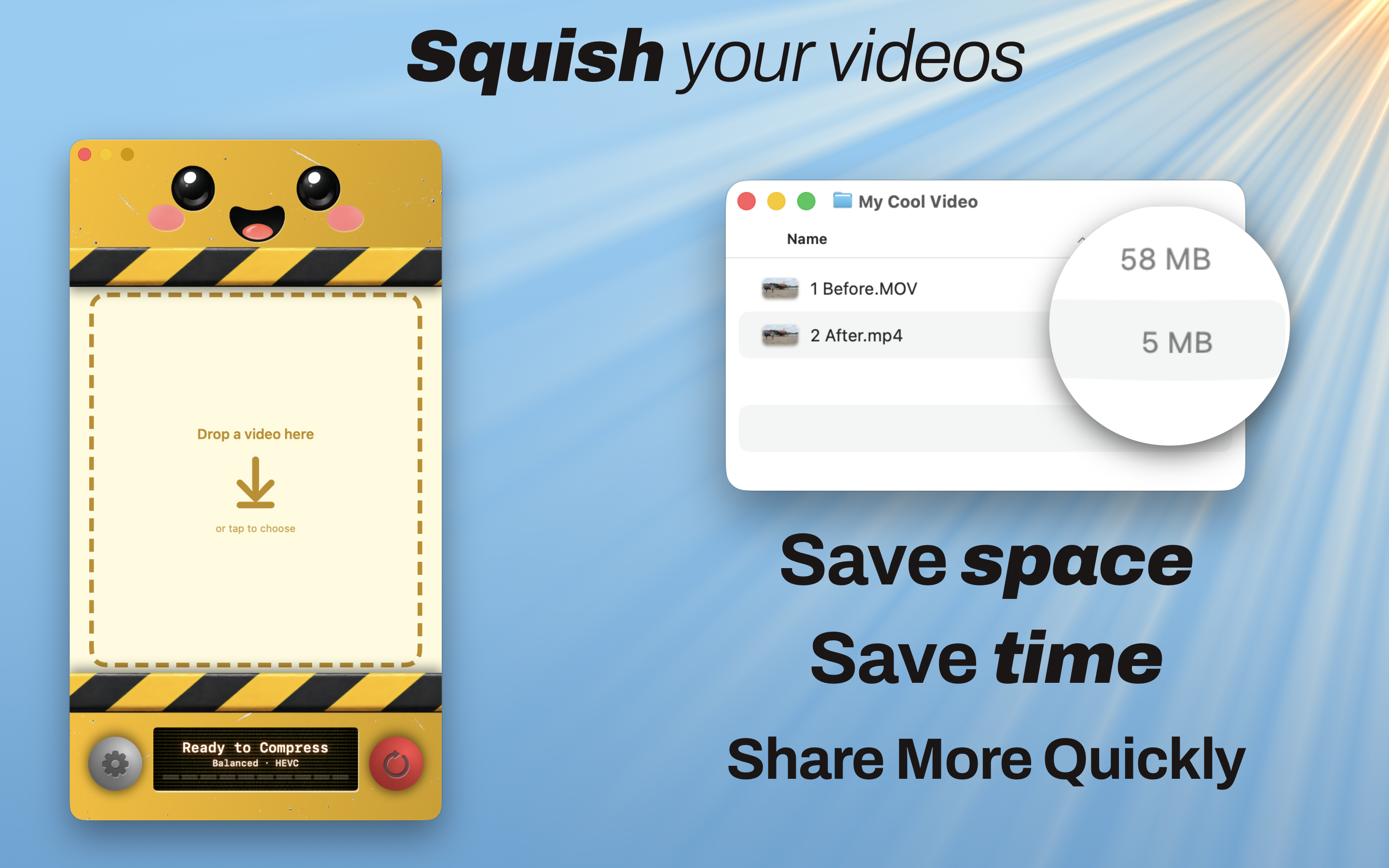 Skwish - video compression for Mac/iOS gallery image