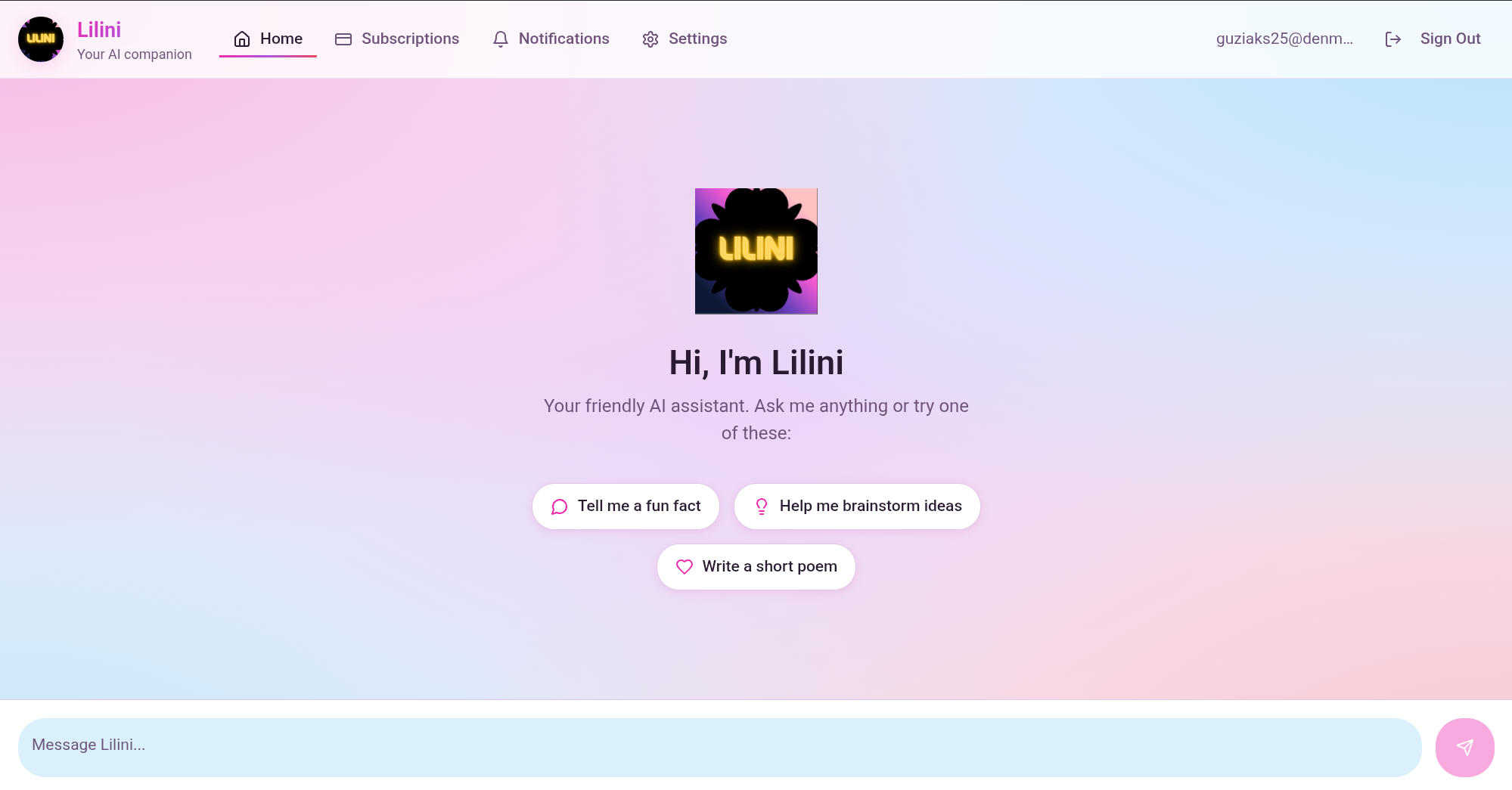 Lilini ai - Screenshot 2 showing product features and functionality