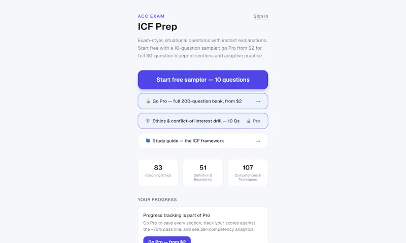 ICFPrep screenshot 2