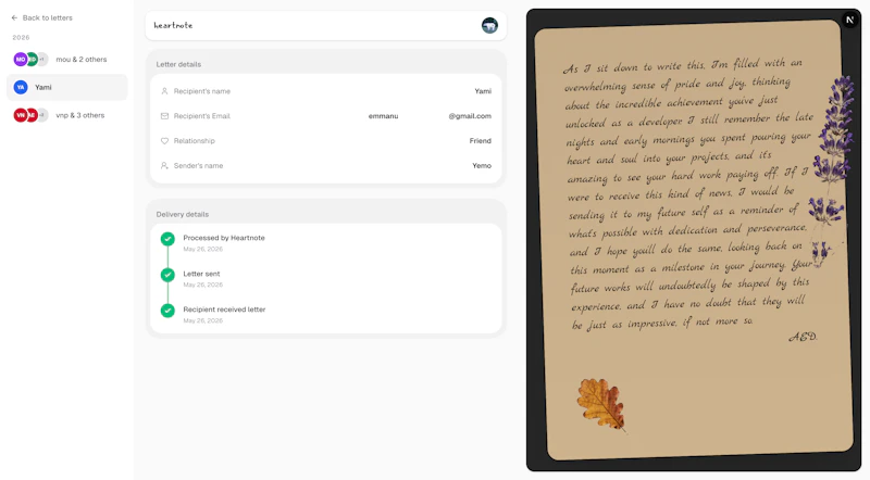 Heartnote screenshot 3