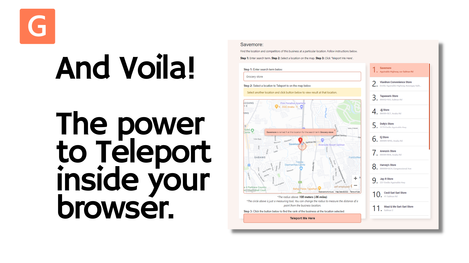 Teleport - Google Maps Rank Finder gallery image