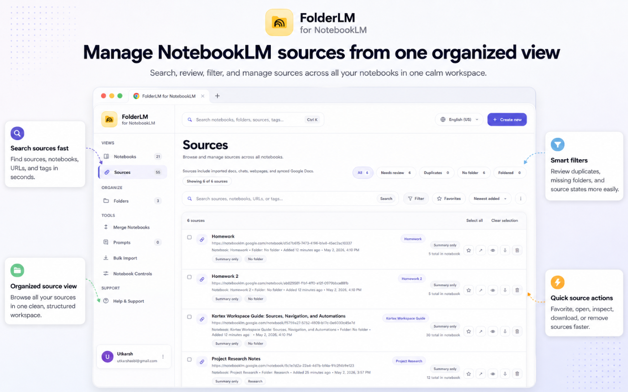 FolderLM For NotebookLM gallery image