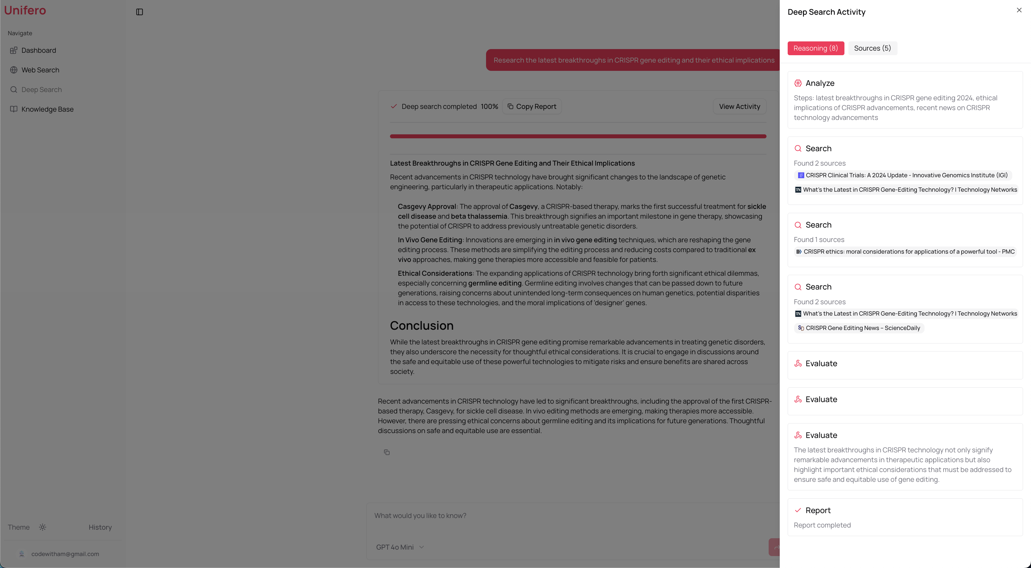Unifero AI Open Deep Search gallery image