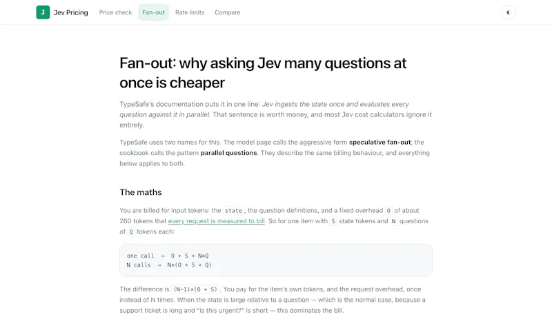 Jev Pricing screenshot 4