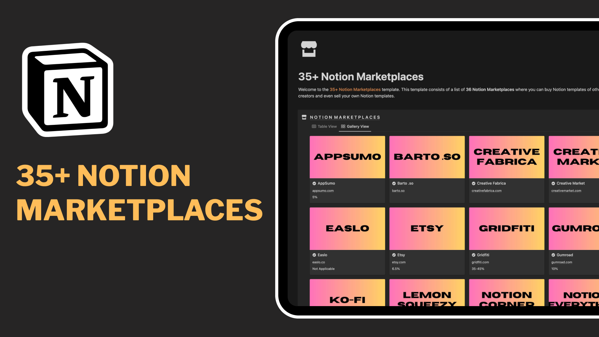 startuptile 35+ Notion Marketplaces-Discover Notion marketplaces to buy & sell your templates