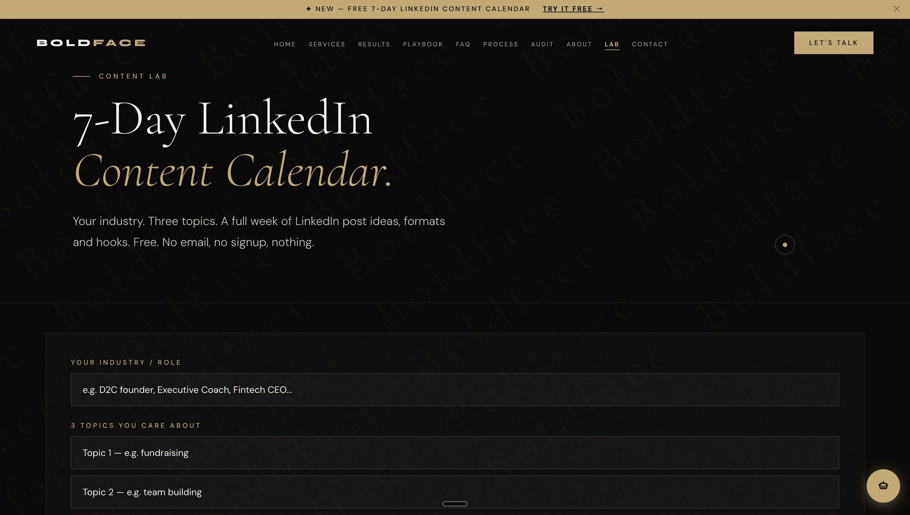 Boldface gallery image