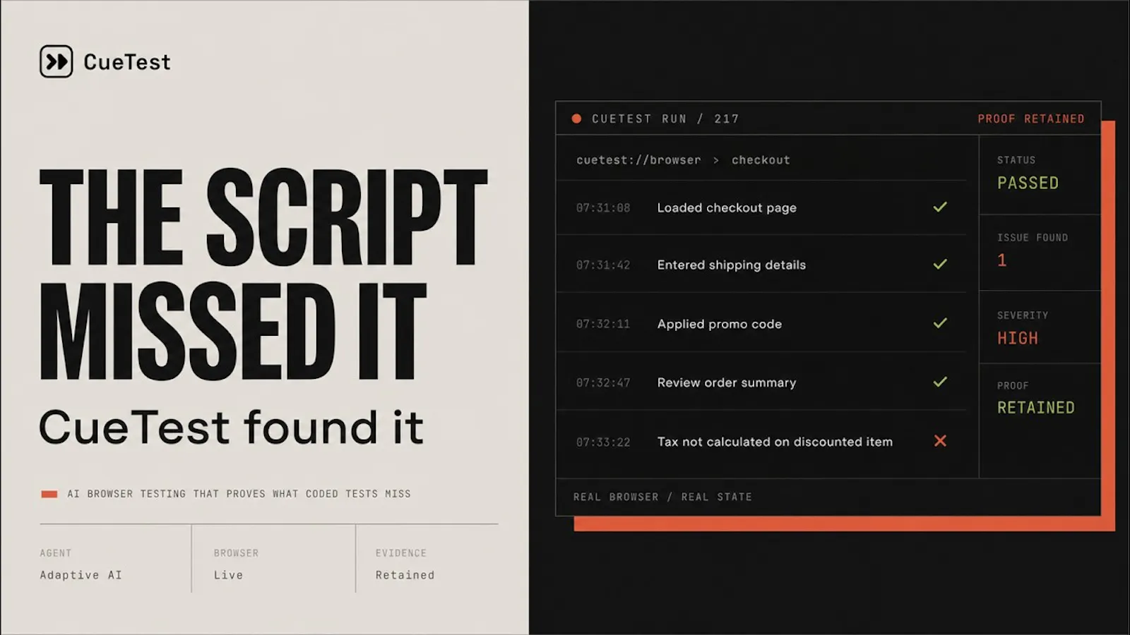 CueTest screenshot 1 (video preview)