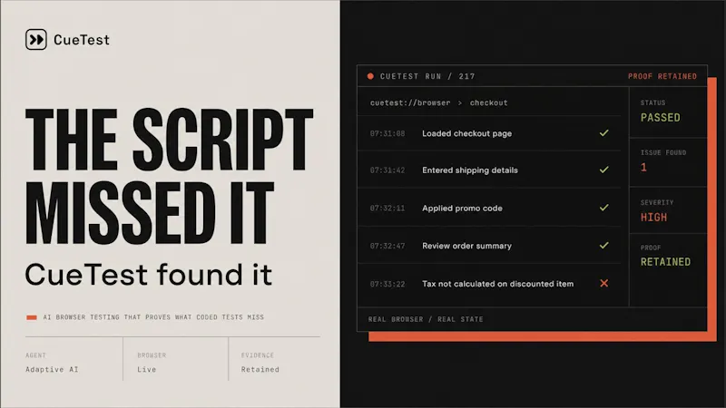 CueTest screenshot 1 (video preview)