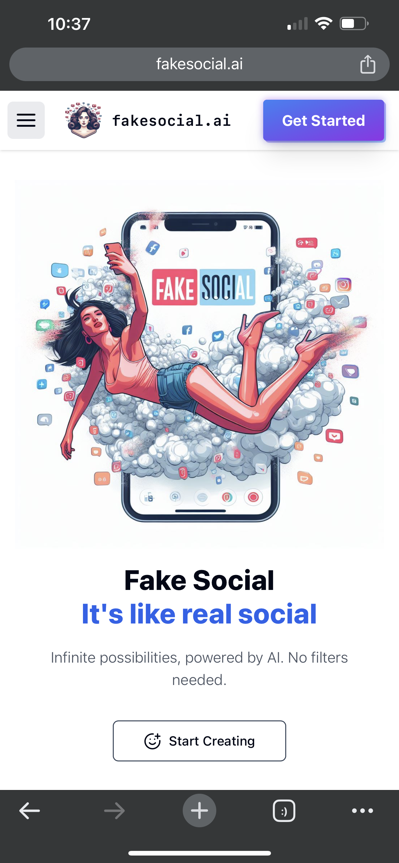 Fake Social - Create AI images of yourself with friends, for free media 2