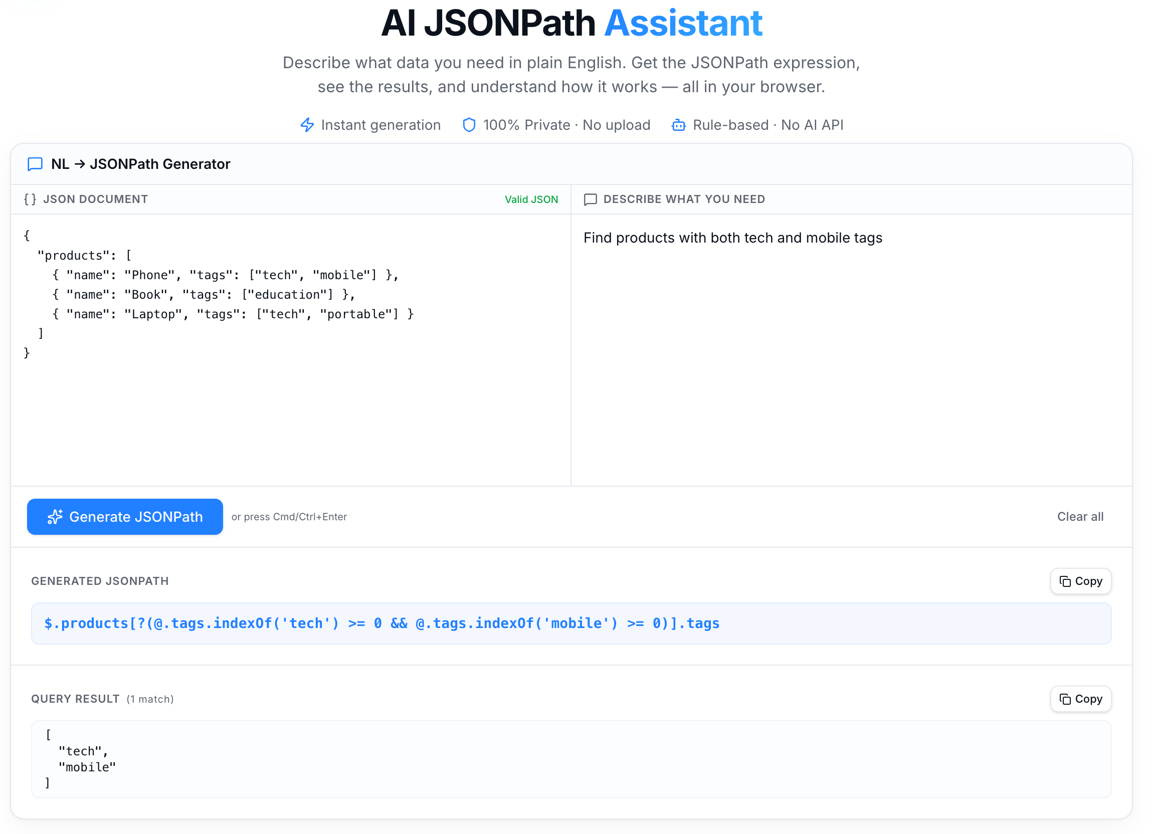 JSONPath Assistant gallery image
