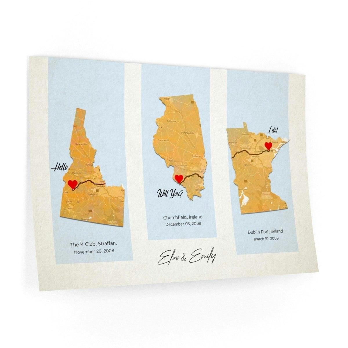 Personalized Map Print - Custom Map Art