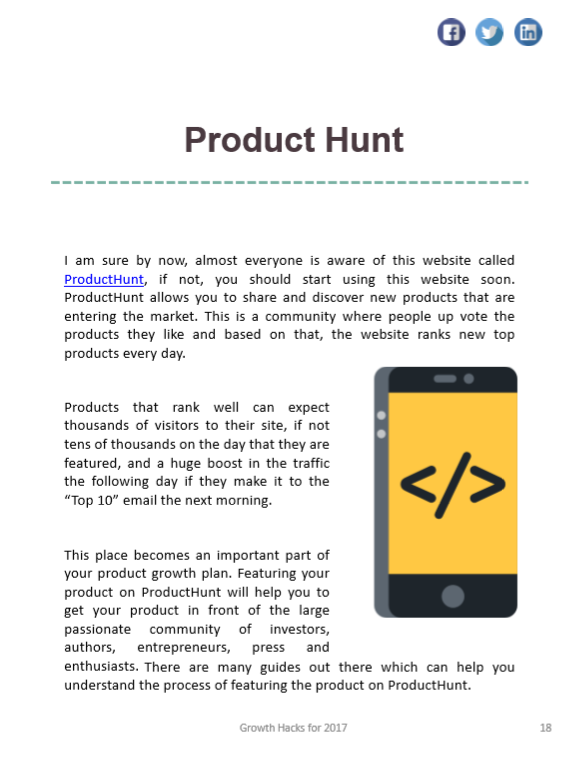 Growth Hacks for 2017 eBook gallery image