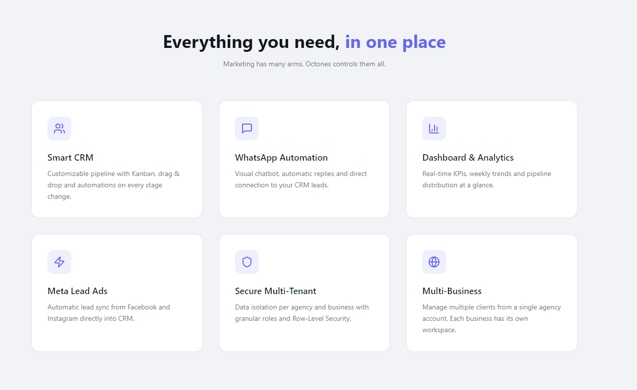 Octonex - Screenshot 2 showing product features and functionality
