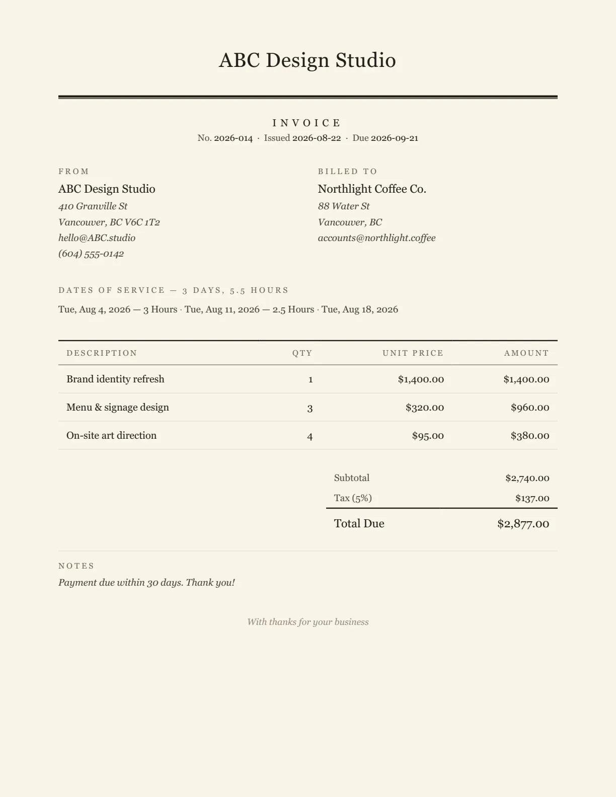 Auto Invoice Generator gallery image