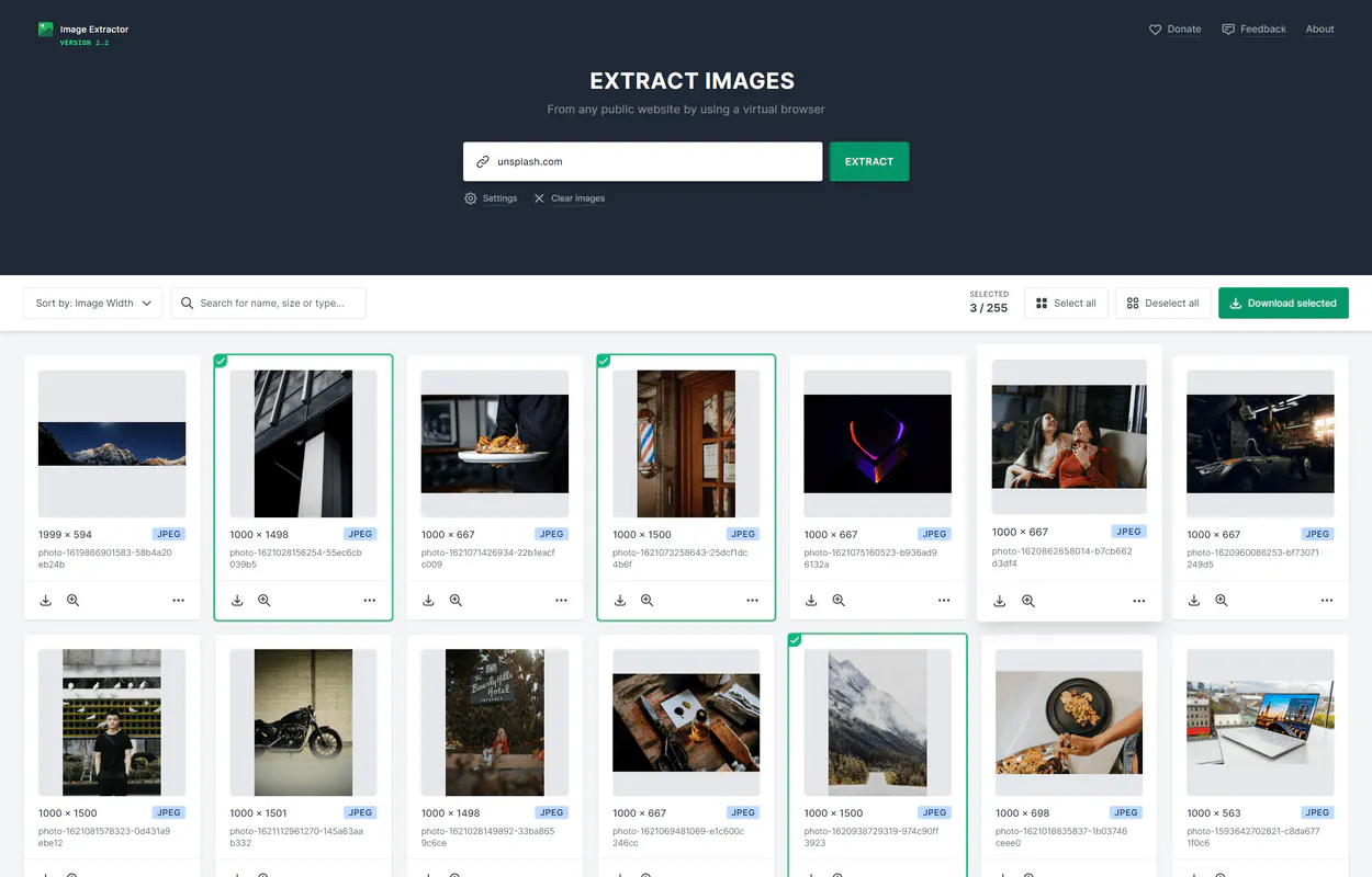 Image Extractor: Extract, view and download images from any public ...