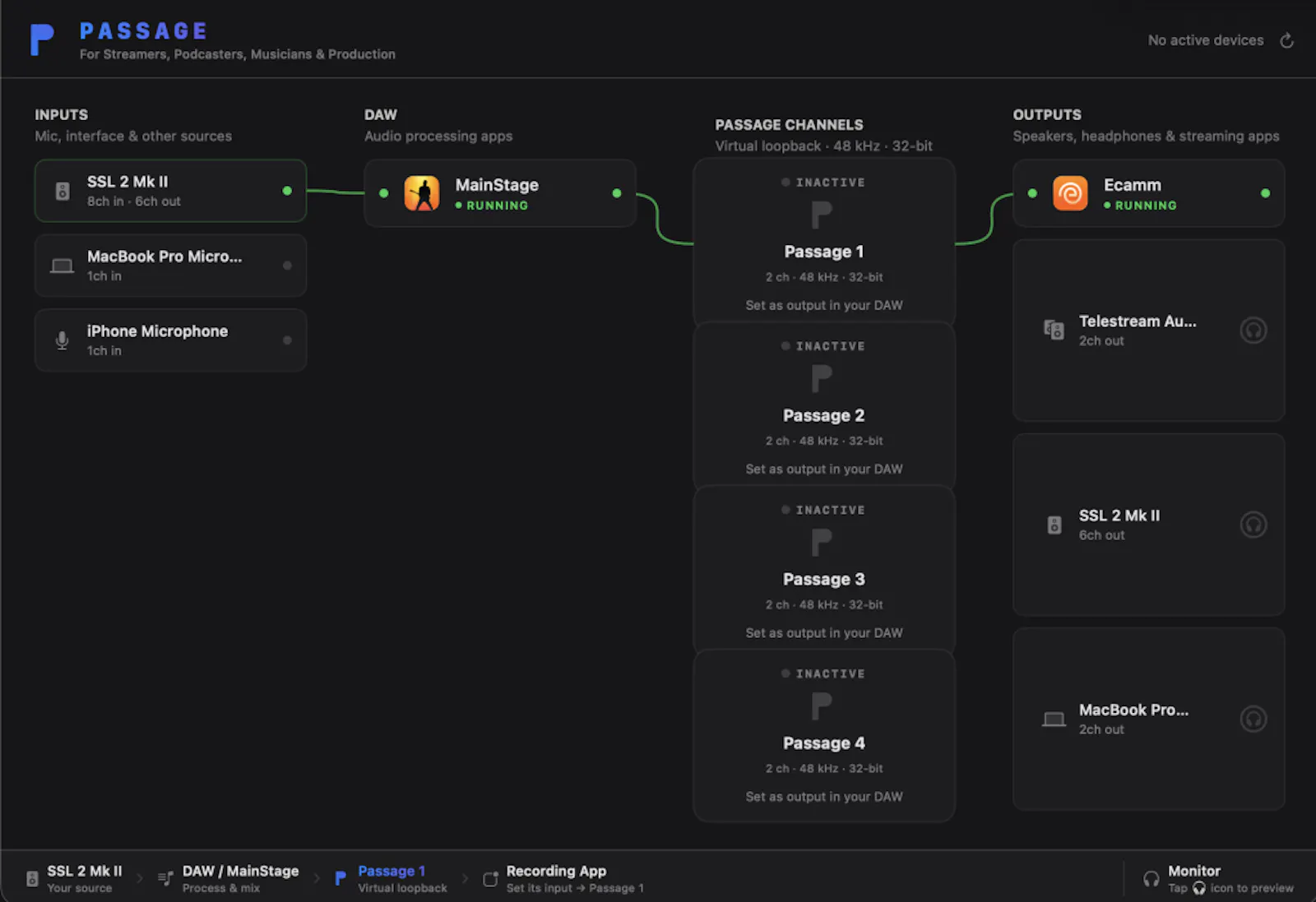 Passage Live! Pro Audio Patch  screenshot 1
