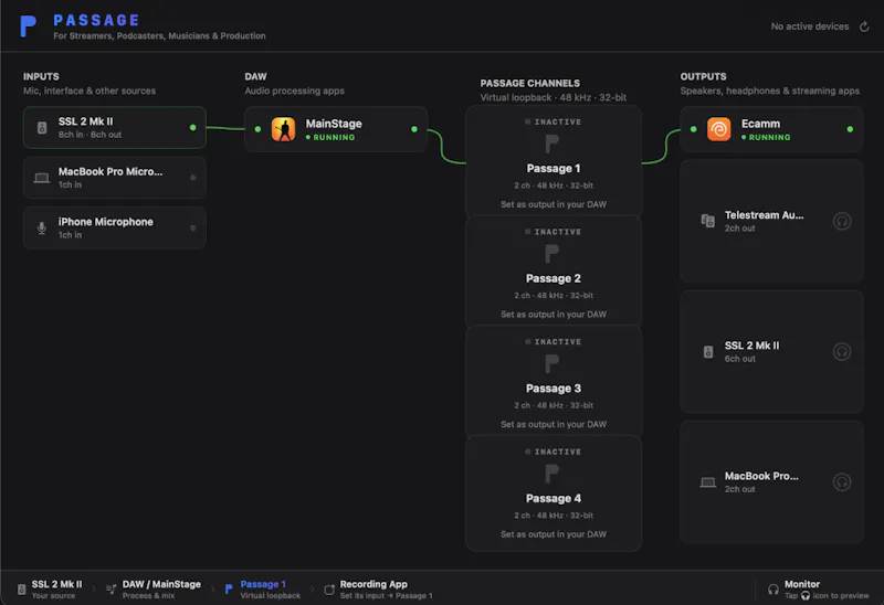 Passage Live! Pro Audio Patch  screenshot 1