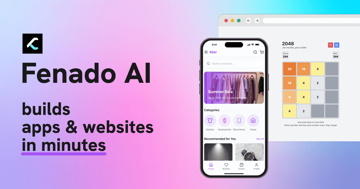 startuptile Fenado AI-Builds apps & websites in minutes