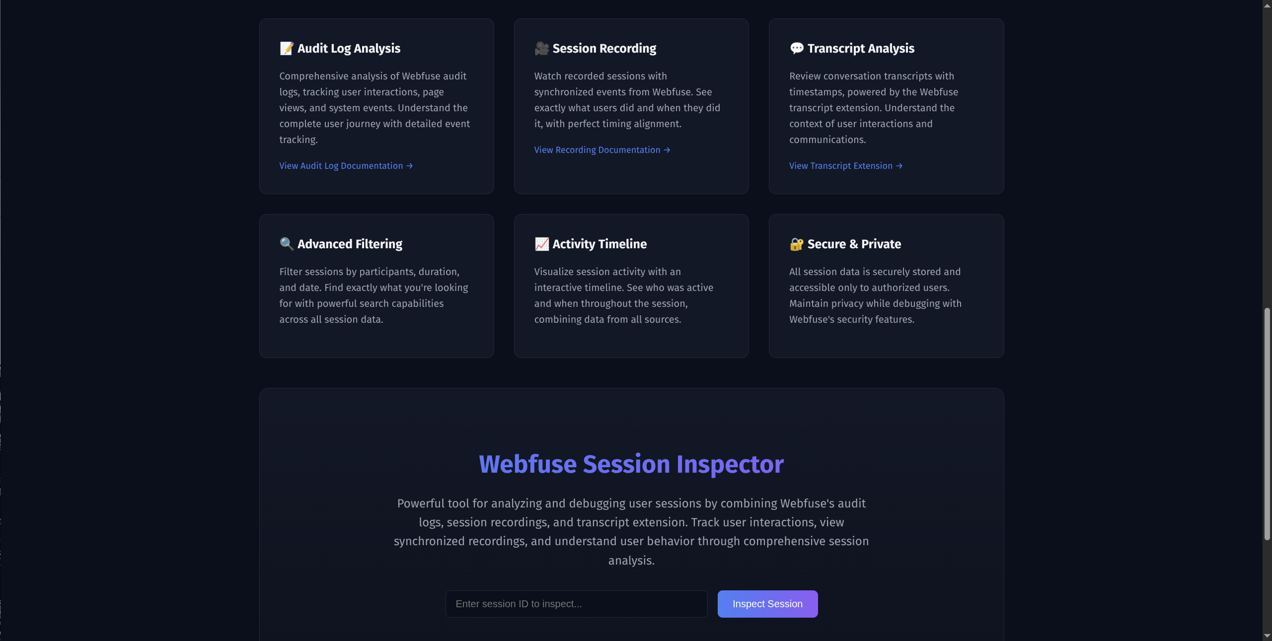 AI Session Inspector for Webfuse media 1