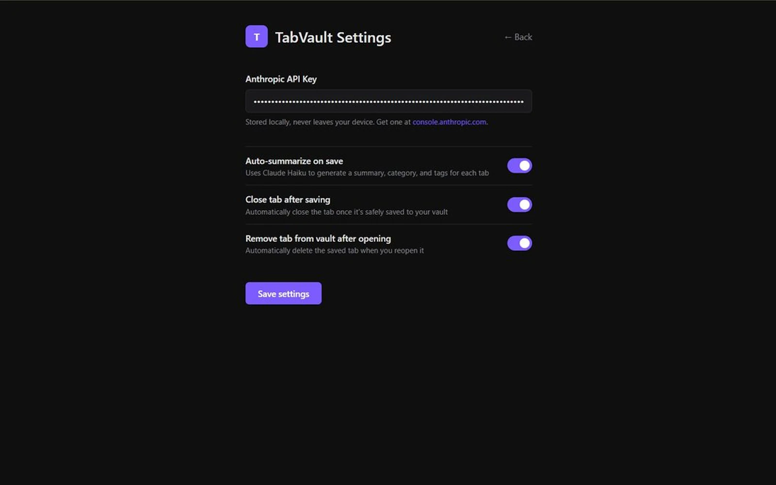 TabVault screenshot 5
