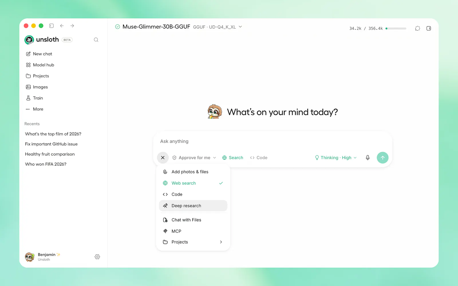 Unsloth Desktop screenshot 8