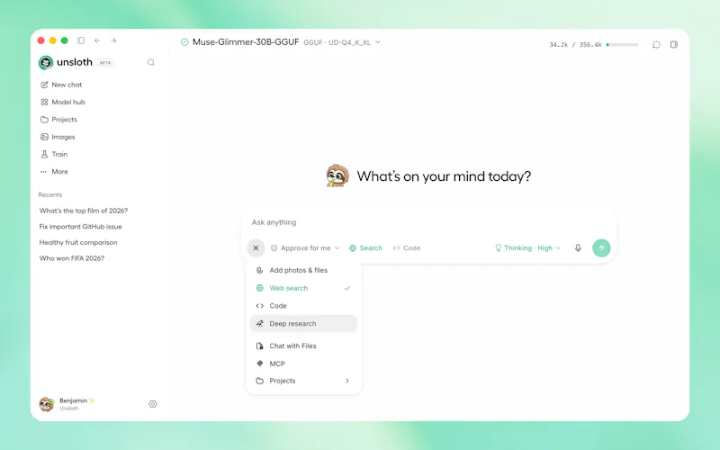 Unsloth Desktop screenshot 8