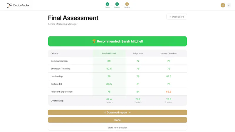 DecideFactor screenshot 2