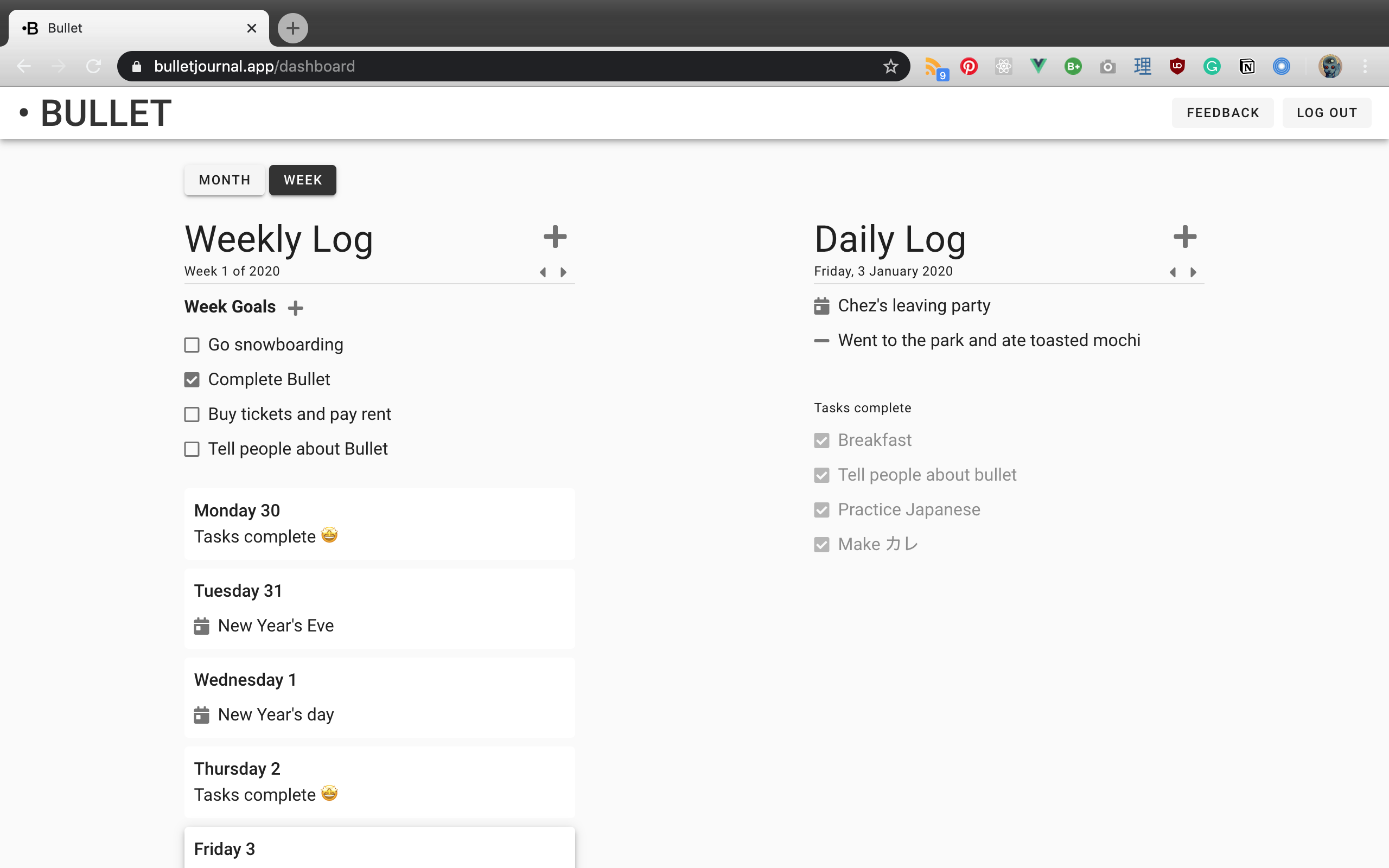 Bullet A New Year A New Todo App Based On Bullet