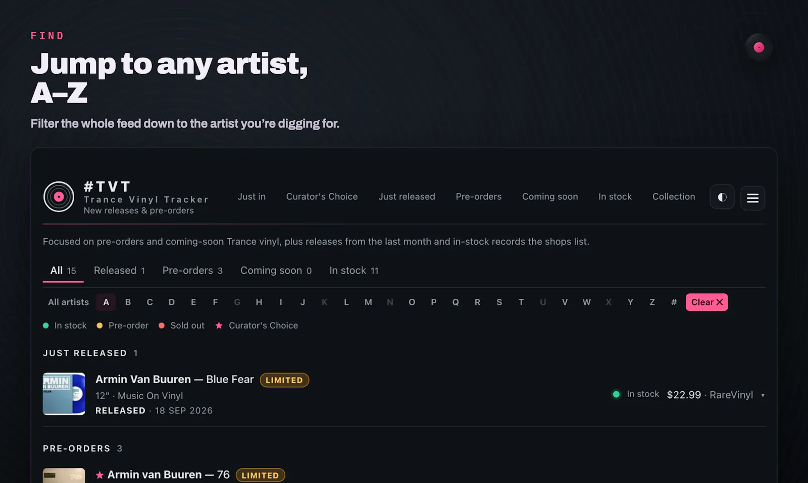 Trance Vinyl Tracker screenshot 3