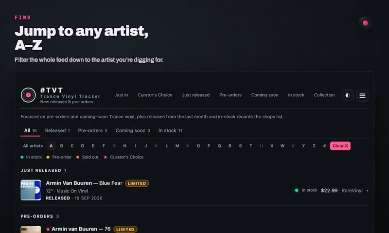 Trance Vinyl Tracker screenshot 3