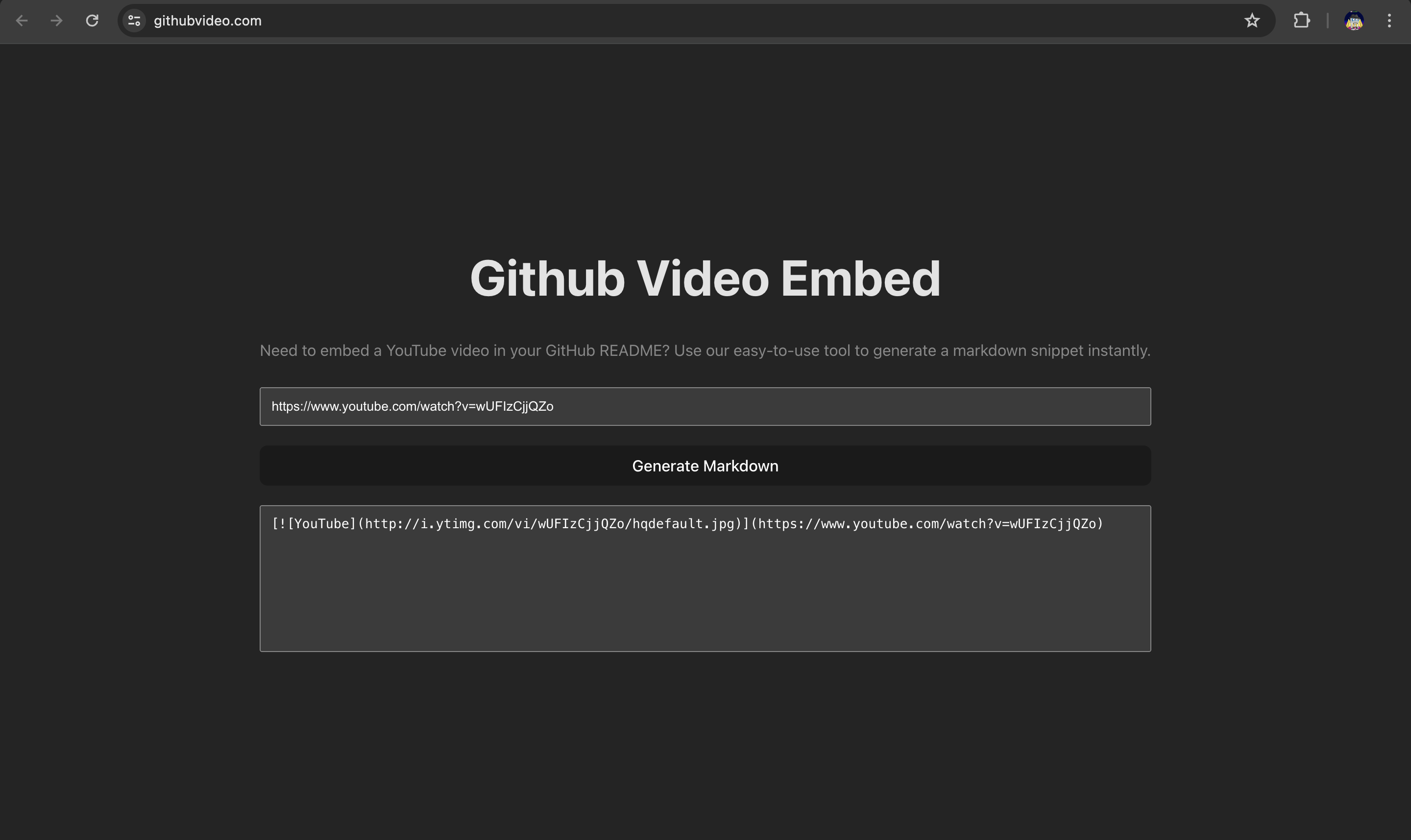 Média Générateur d'intégration de GitHub YouTube - Intégrez facilement une vidéo YouTube dans GitHub Readme 1