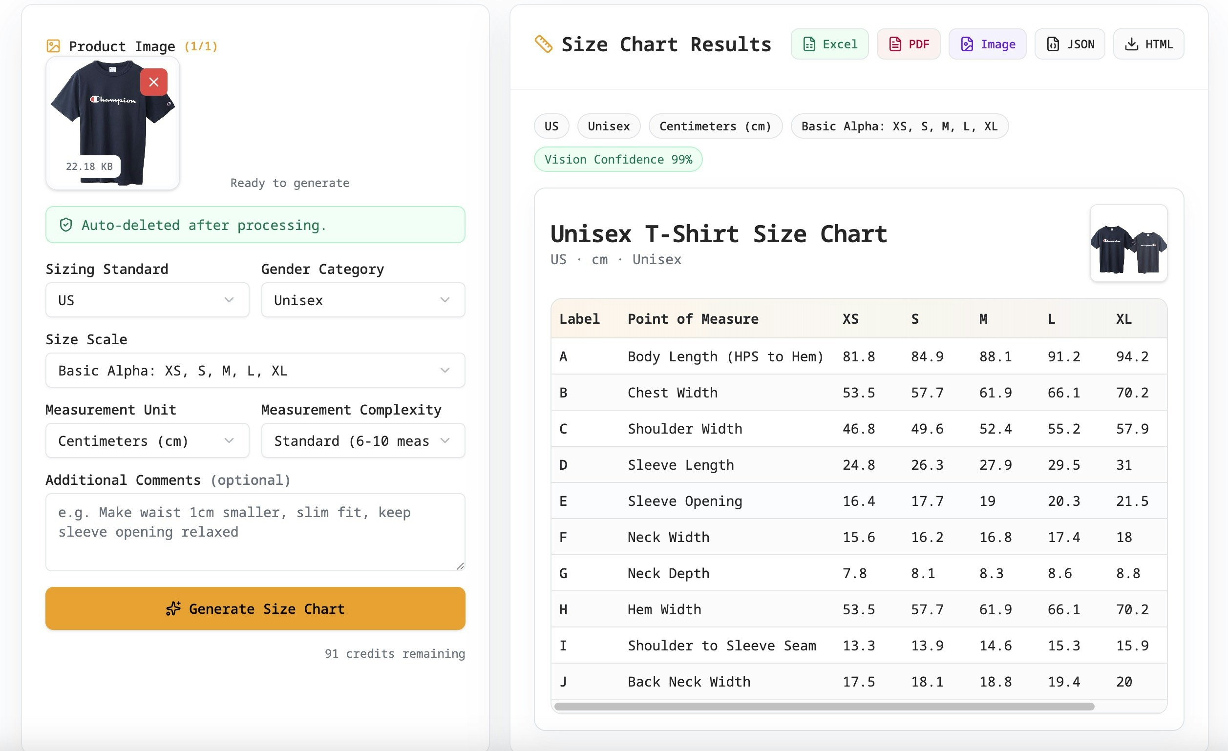 Size Chart Maker gallery image