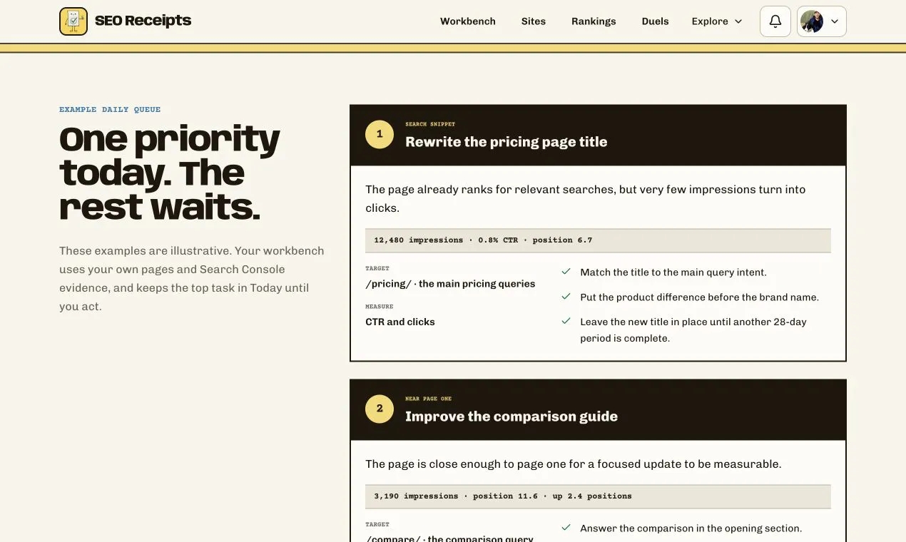 SEO Receipts screenshot 2