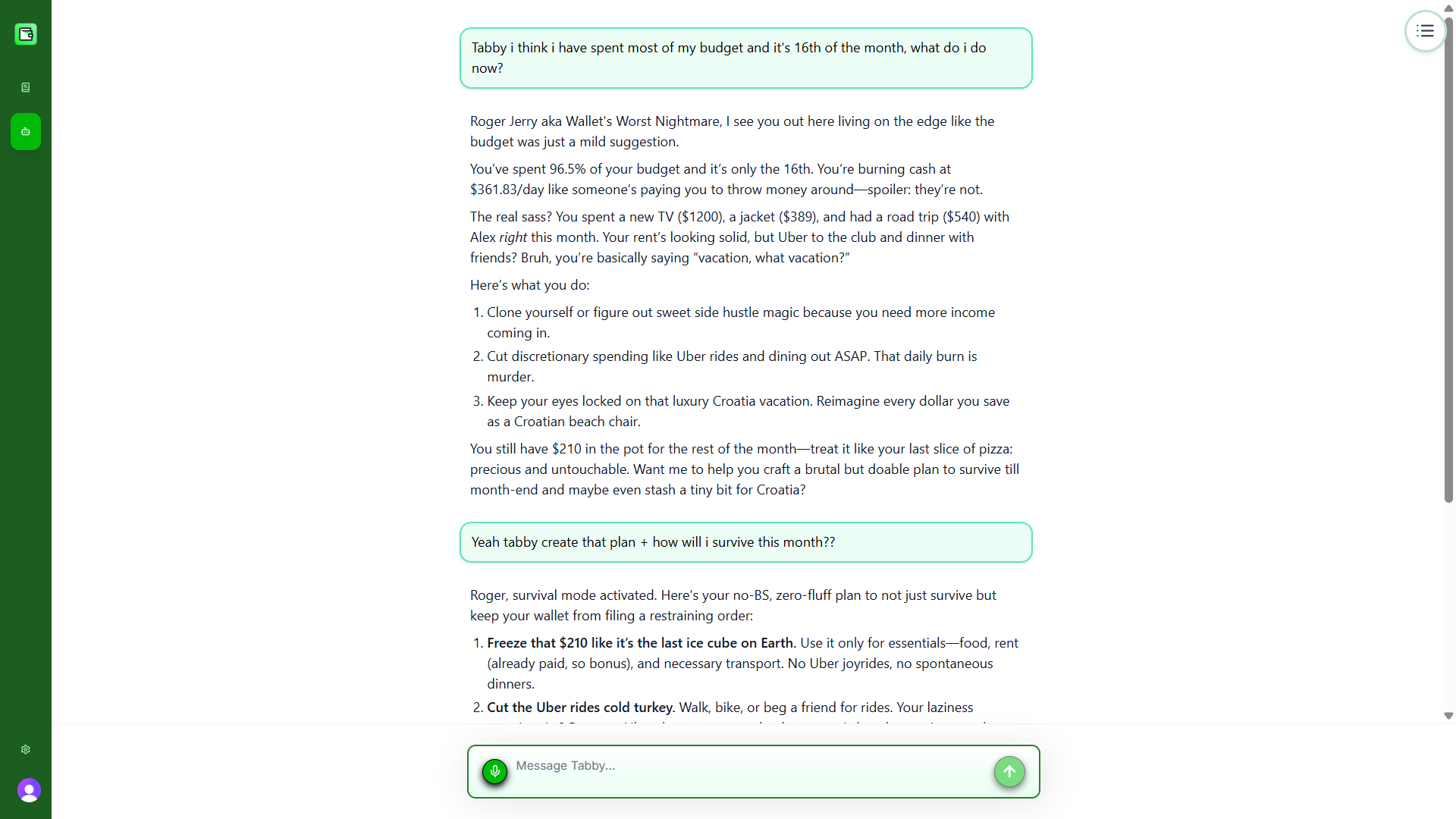 Tabby - AI Money Copilot - Chat met uw uitgaven en neem betere financiële beslissingen media 1