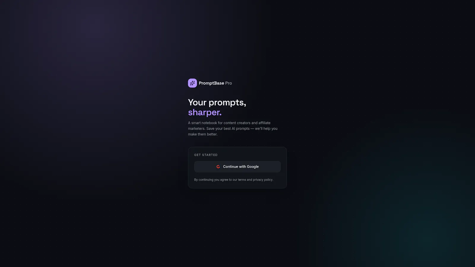 PromptBase Pro — Smart prompt notebook screenshot 1