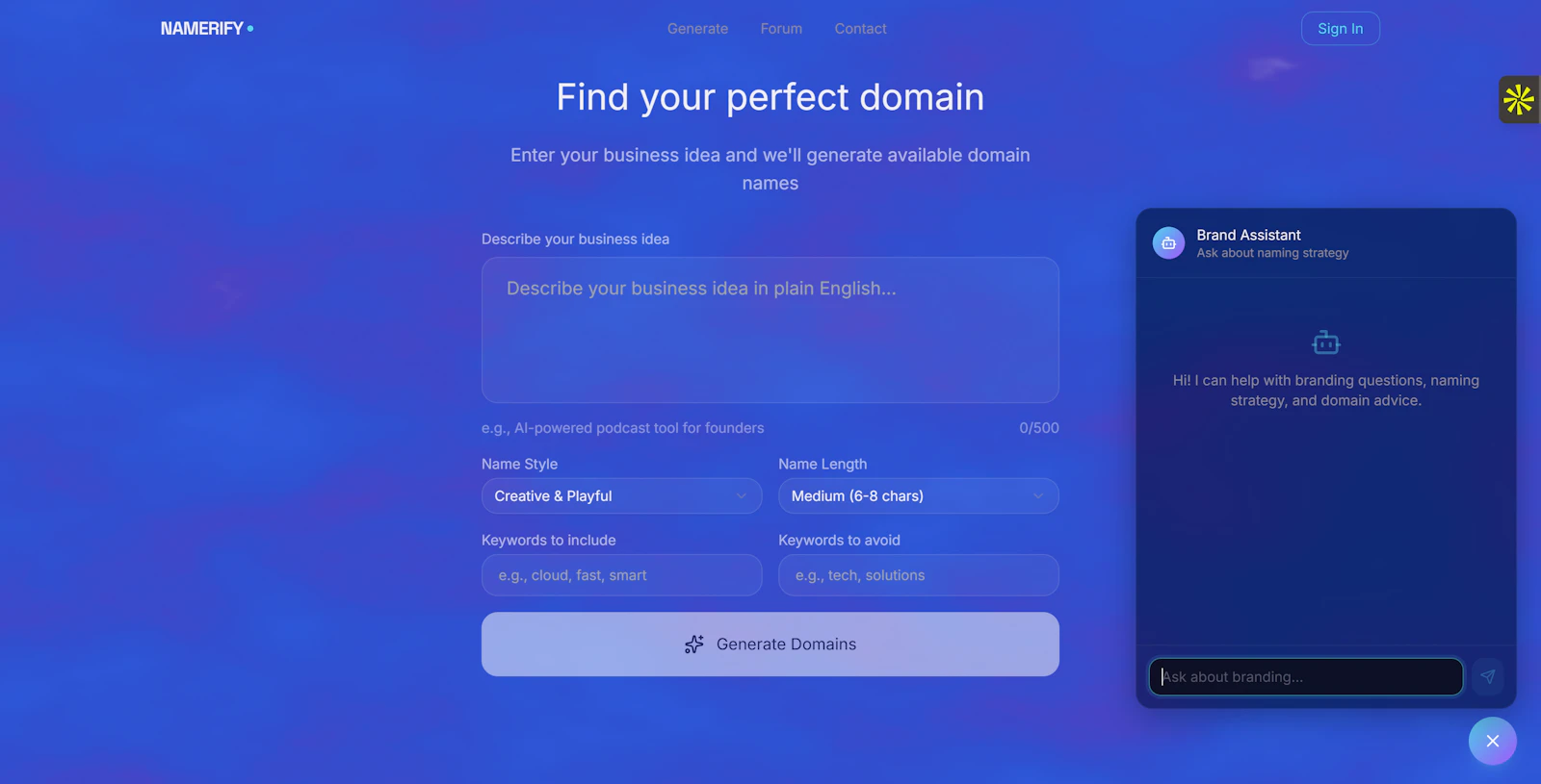 Namerify screenshot 2