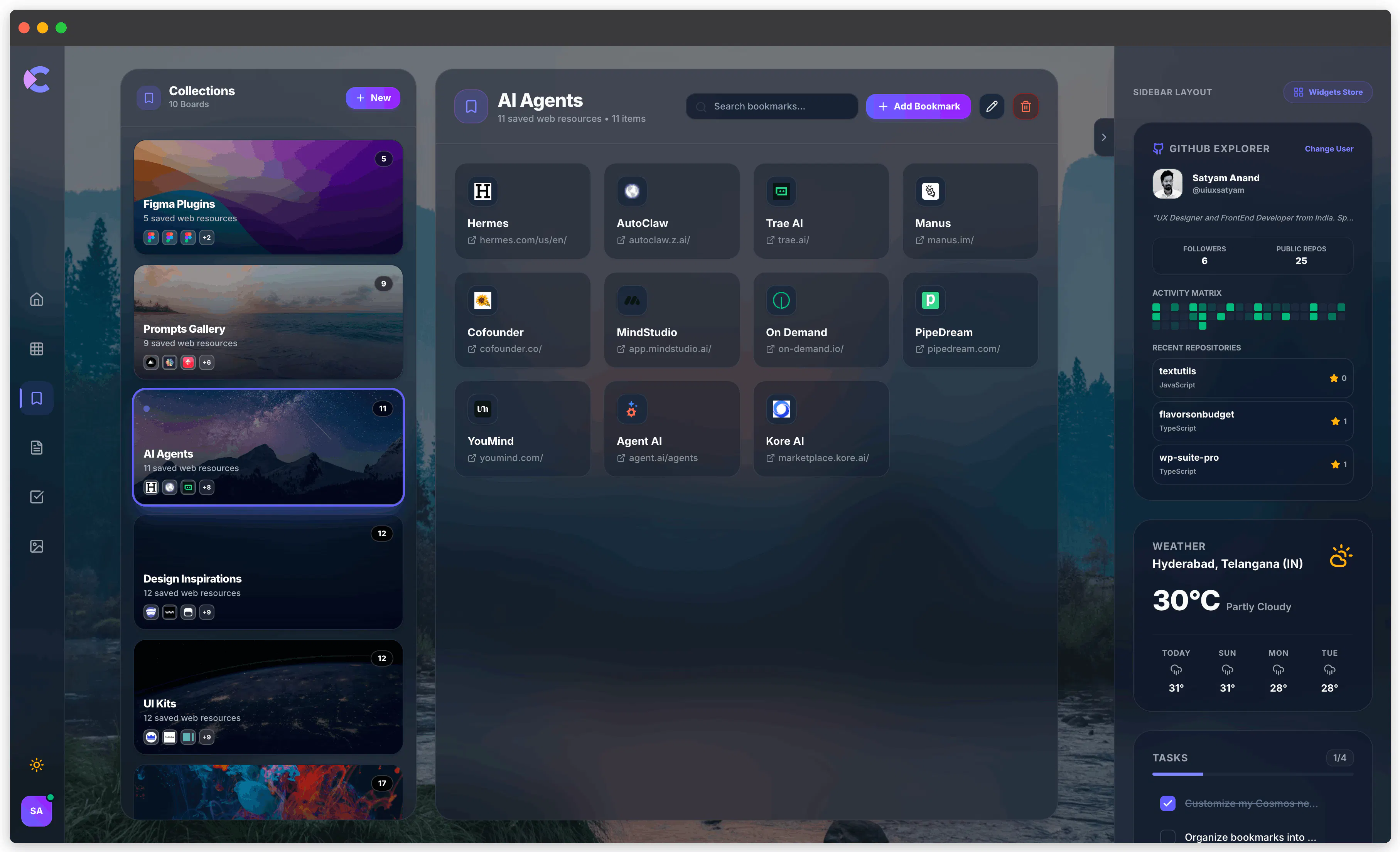 Cosmos : New Tab gallery image
