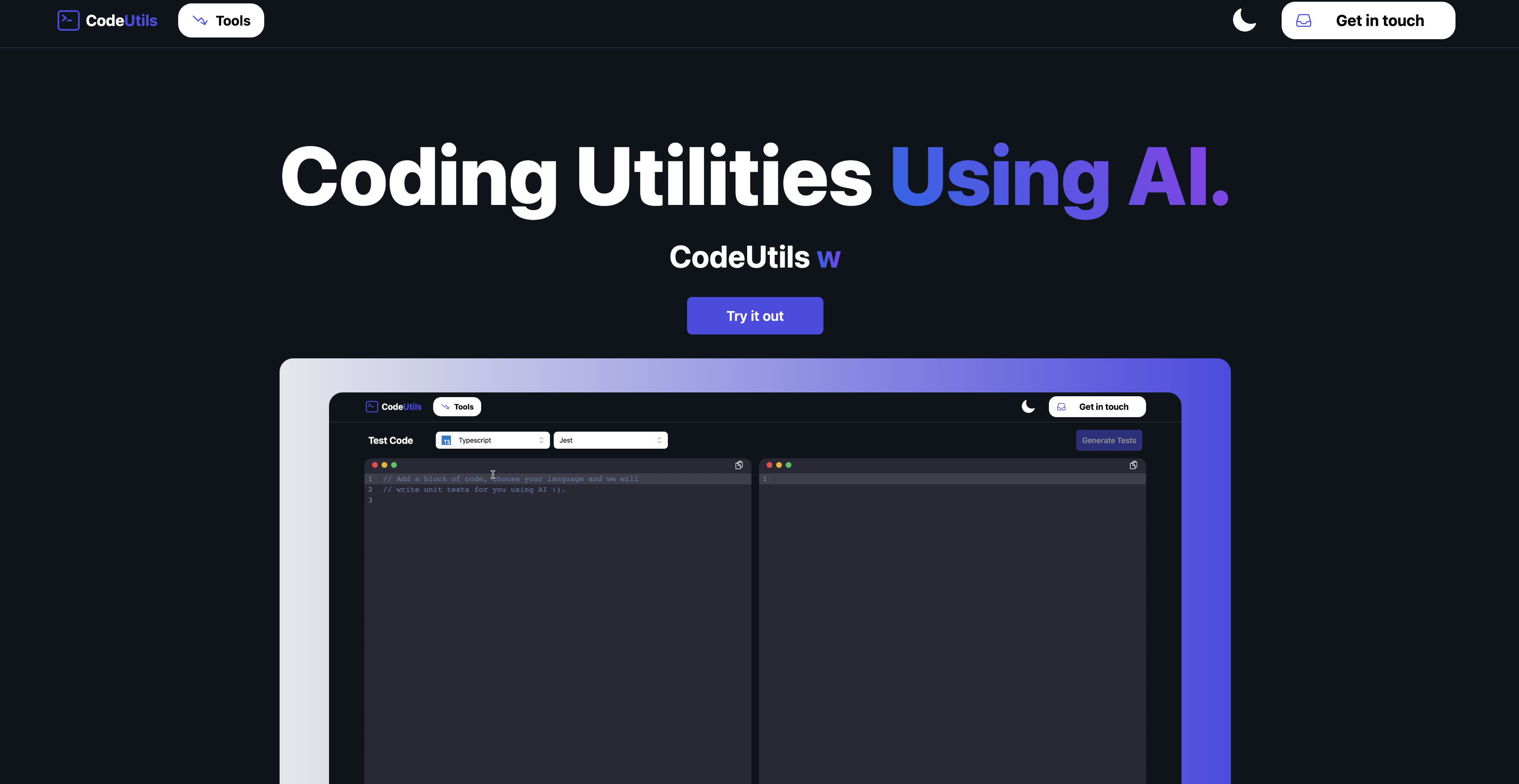 Code Utilities Powered by AI
