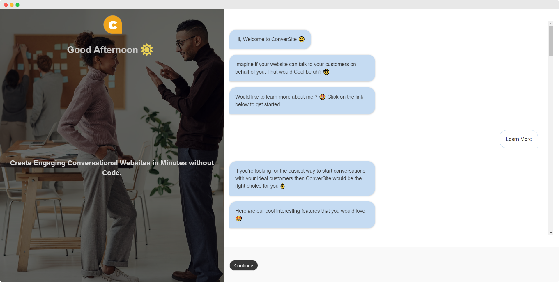 ConverSite - Conversational Websites gallery image