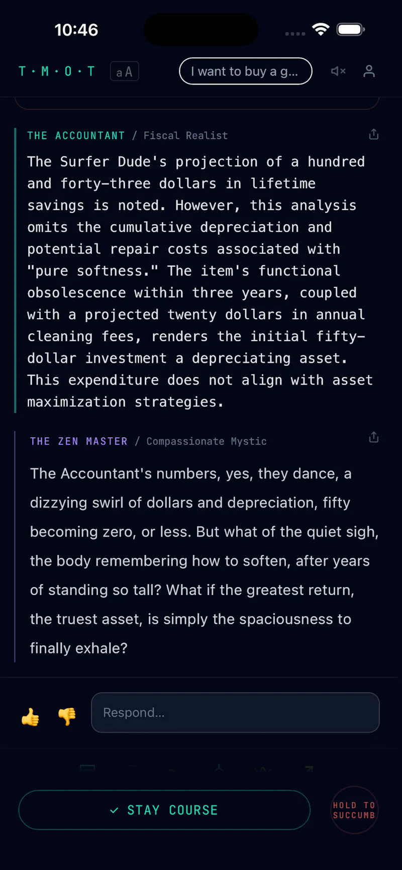 TMOT — Talk Me Out Of This screenshot 3