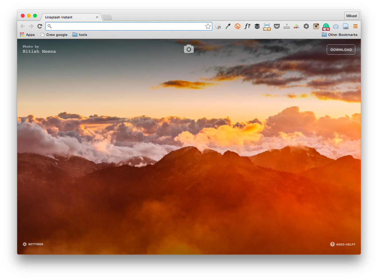 Unsplash Instant - Beautiful photos from Unsplash in your new tabs