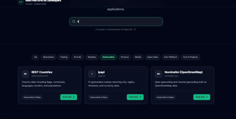 Ship Faster with Free APIs  screenshot 1