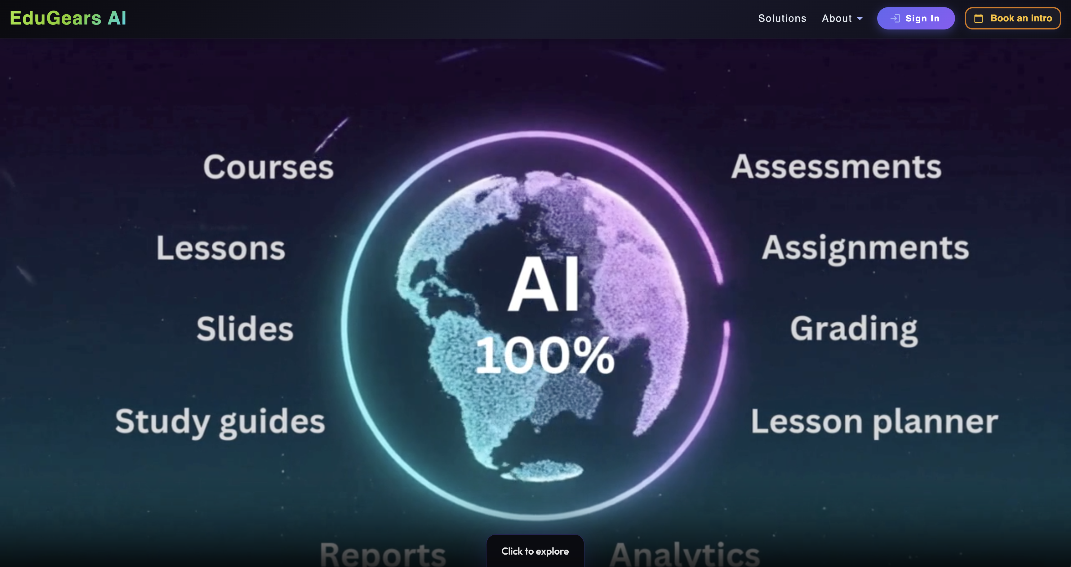 The 100% AI LMS - Screenshot 2 showing product features and functionality