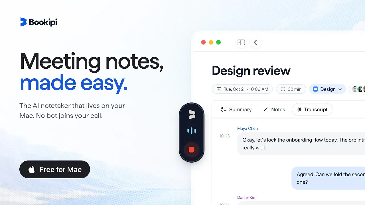 Free and private AI Notetaker gallery image