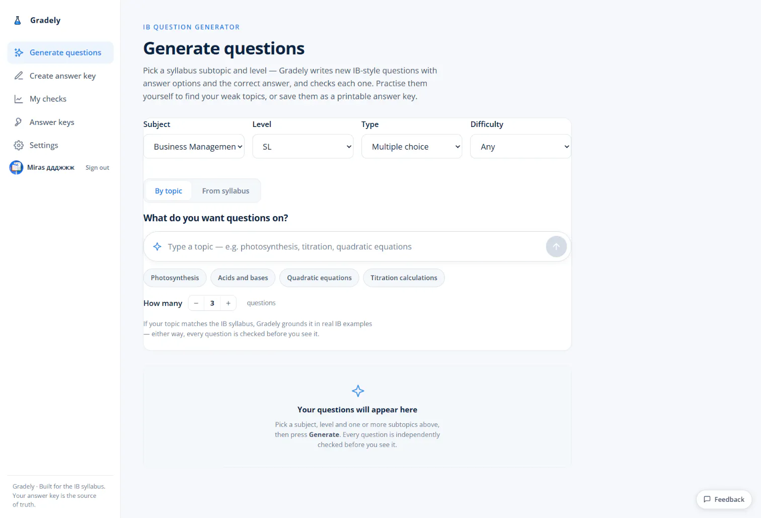 Gradely — diagnose a student's work gallery image
