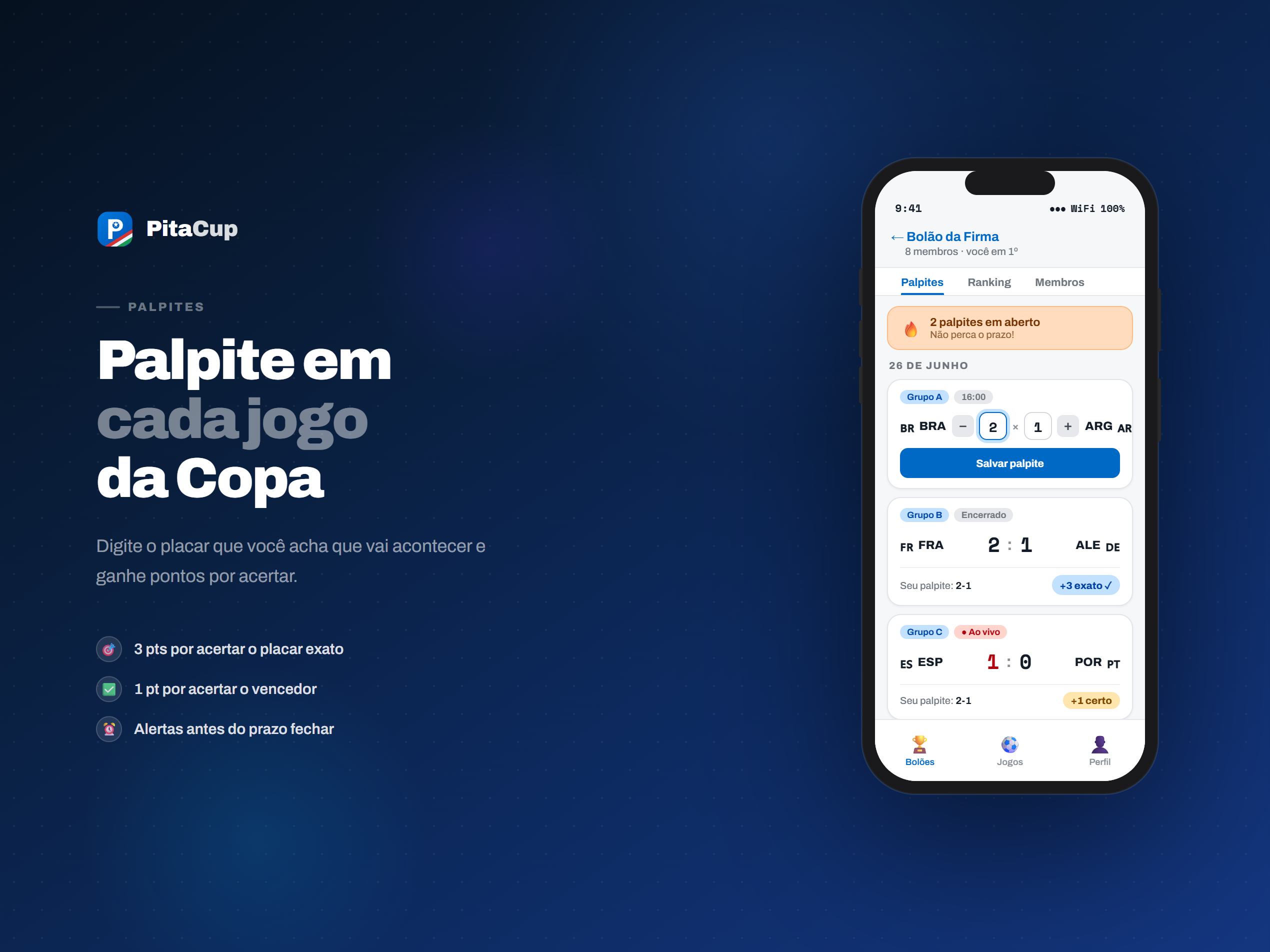 PitaCup — Bolão da Copa 2026 gallery image