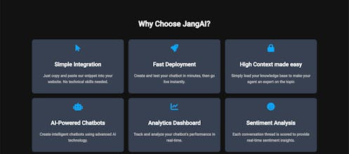 JangaiLabs AI Agentic Chatbot Maker gallery image