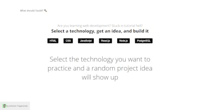 What should I build? gallery image