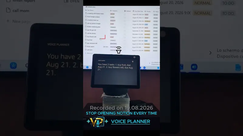 Voice Planner screenshot 1 (video preview)