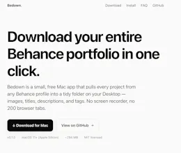 Bedown - Download your Behance portfolio gallery image